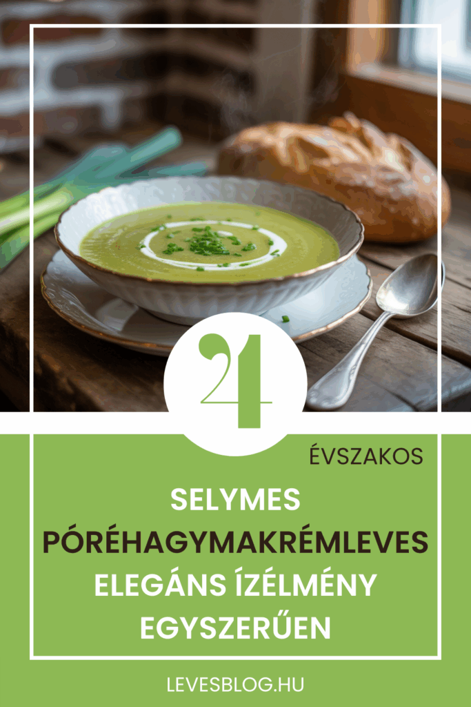 4 évszakos selymes leves póréhagyma-krémleves, elegáns ízélmény egyszerűen