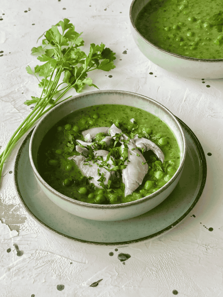 csirkehúsos borsókrém leves