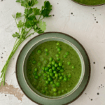 zöldborsó krémleves vegán